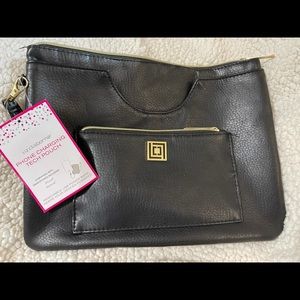 NWT Black phone charging power bank clutch